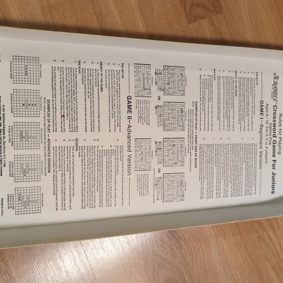 Scrabble for Juniors Crossword Board Game Selchow & Righter Edition 5 Vintage - Picture 4 of 10